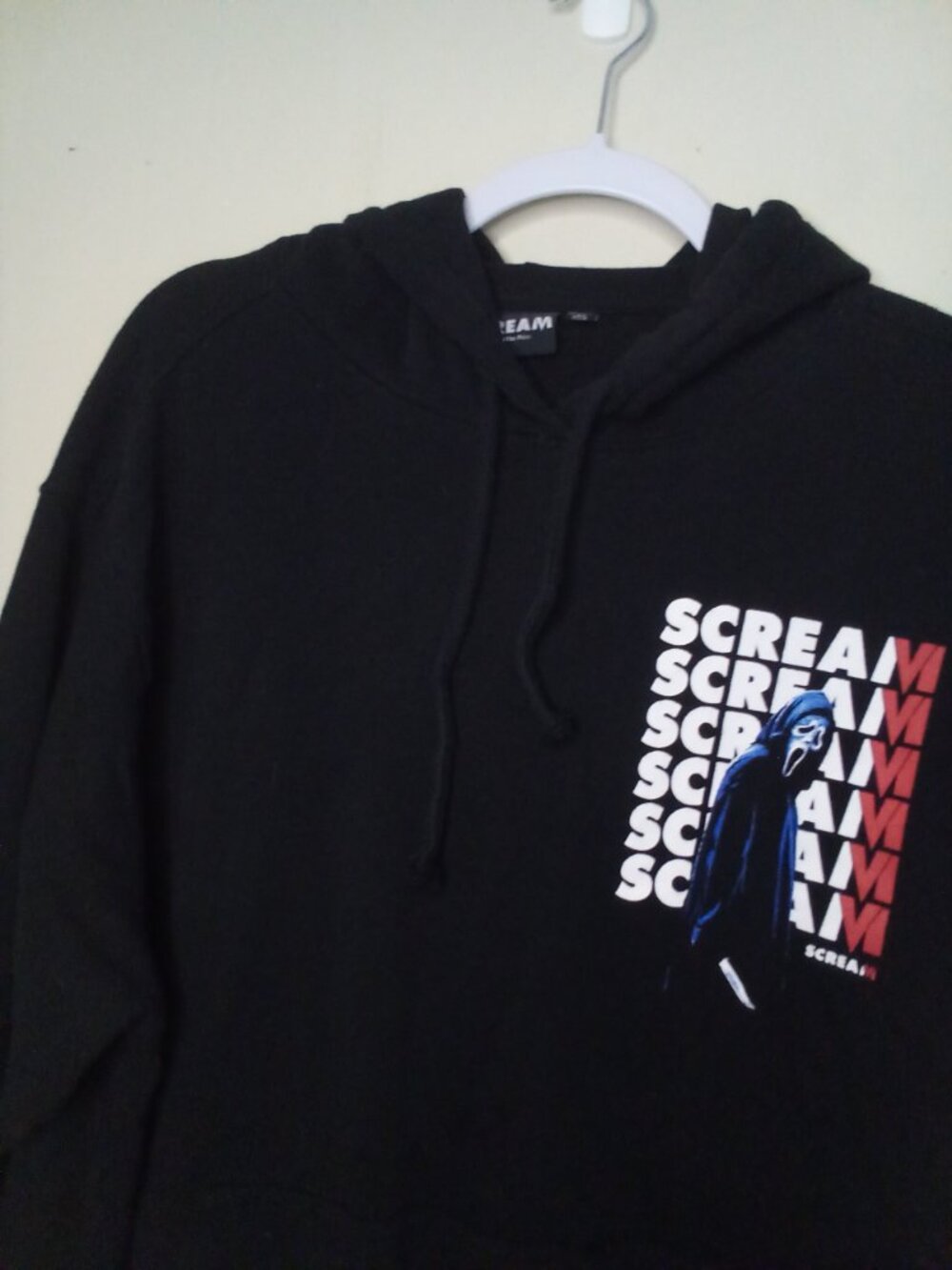 Scream Hoodie Adult XL Men Women Horror Graphic Pocket Black - Picture 4 of 13
